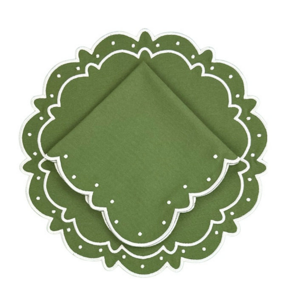 Ava Napkin - Green - The Well Appointed House