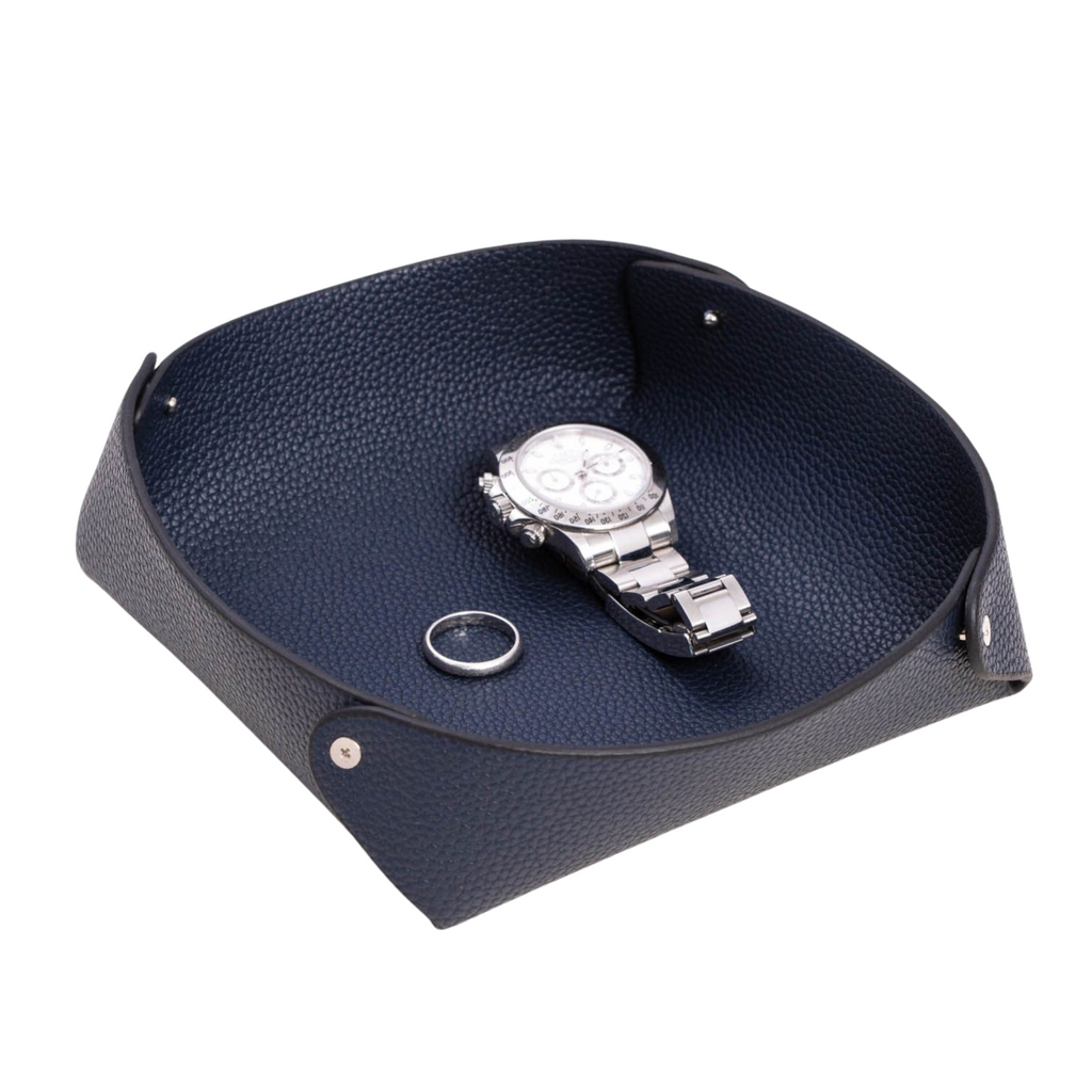 Alex Green Leather Valet Tray - The Well Appoointed House