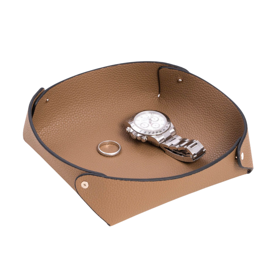 Alex Green Leather Valet Tray - The Well Appoointed House