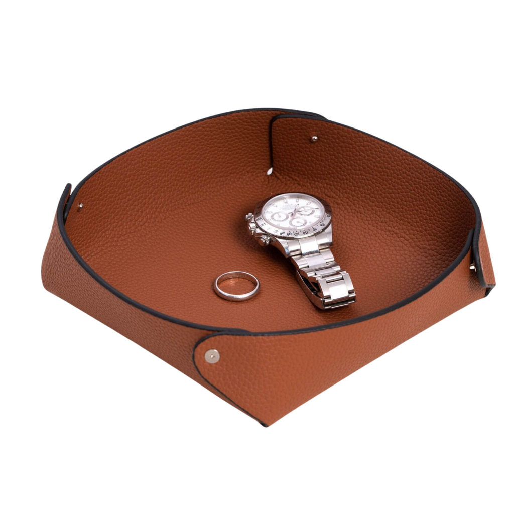 Alex Green Leather Valet Tray - The Well Appoointed House