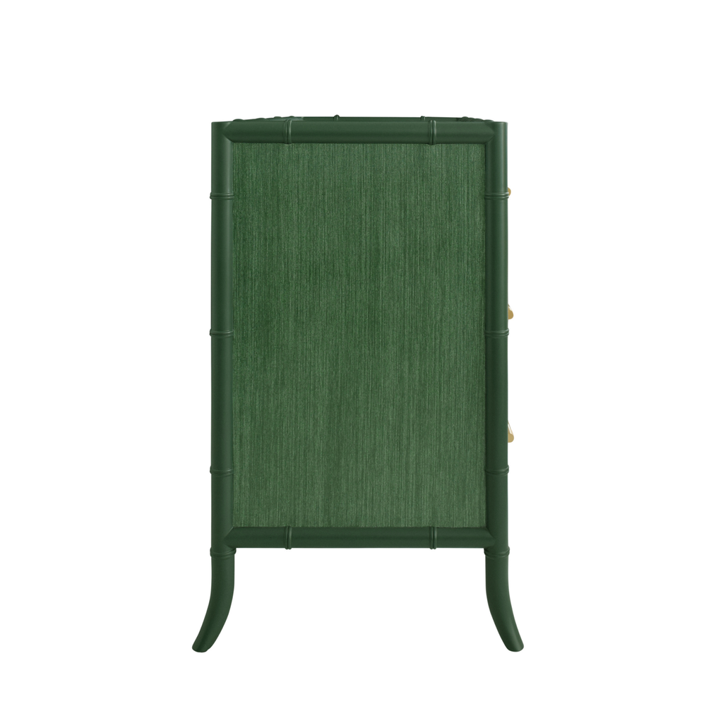 Beckett Green Grasscloth Four Drawer Chest - The Well Appointed House