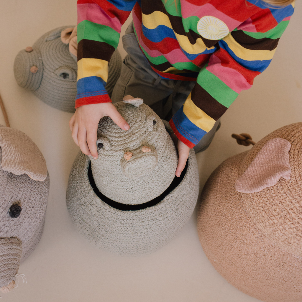 Mini Henry The Hippo Storage Basket - The Well Appointed House