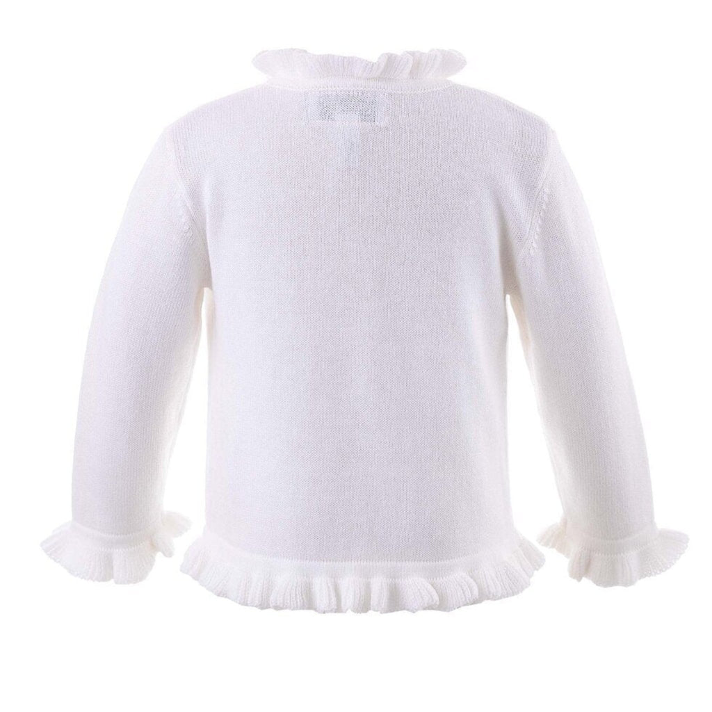 Baby Ivory Frill Cardigan - The Well Appointed House