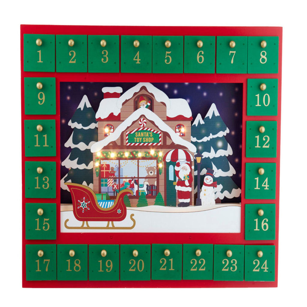 Battery Operated Santa Toy Shop Advent Calendar-The Well Appointed House