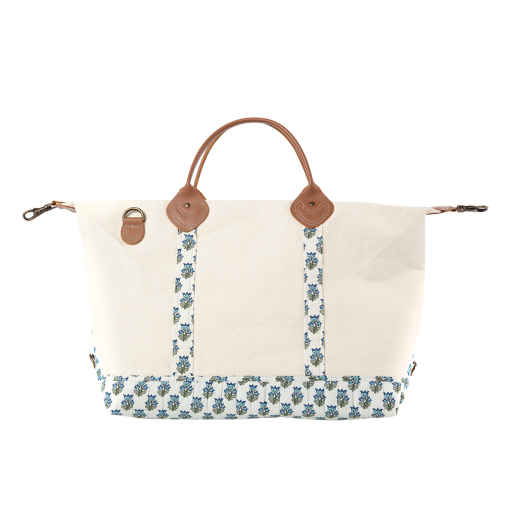 Monogrammed Block Print Weekender - The Well Appointed House