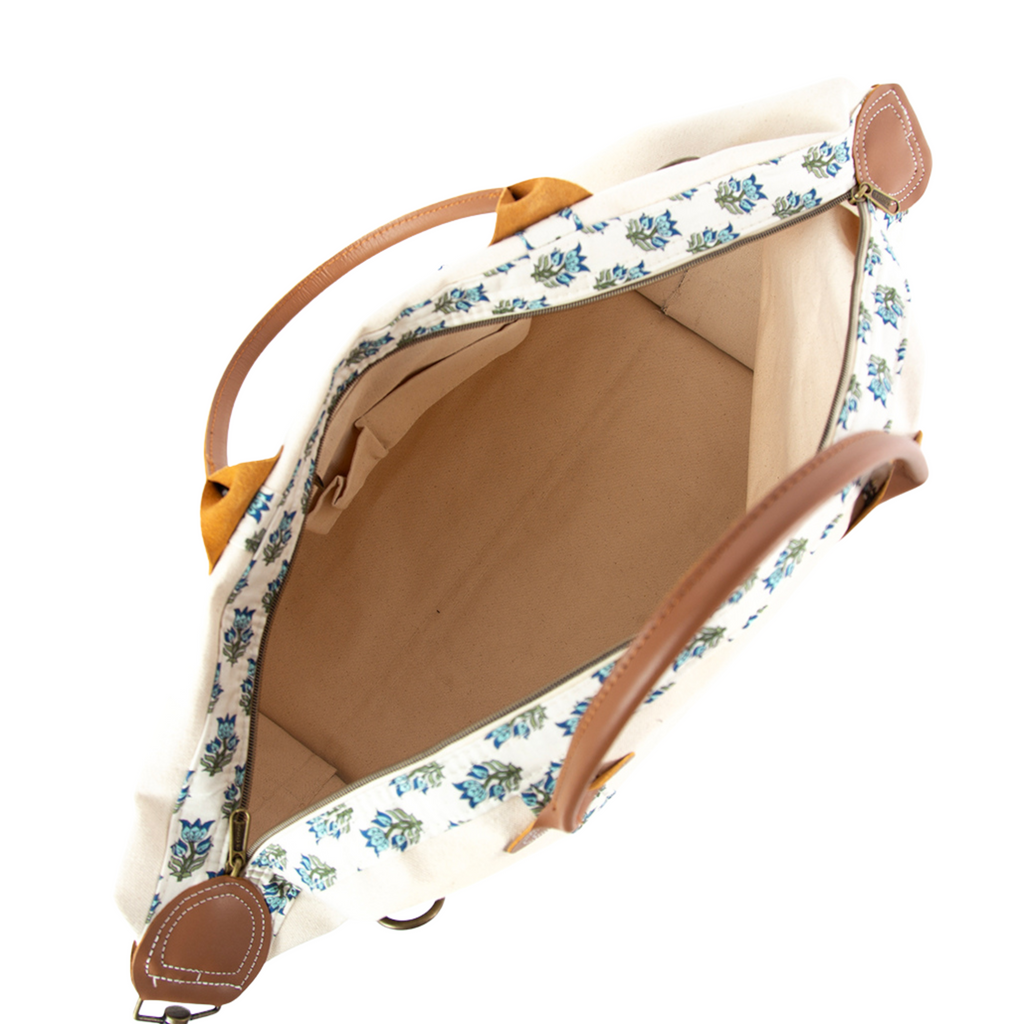 Monogrammed Block Print Weekender - The Well Appointed House