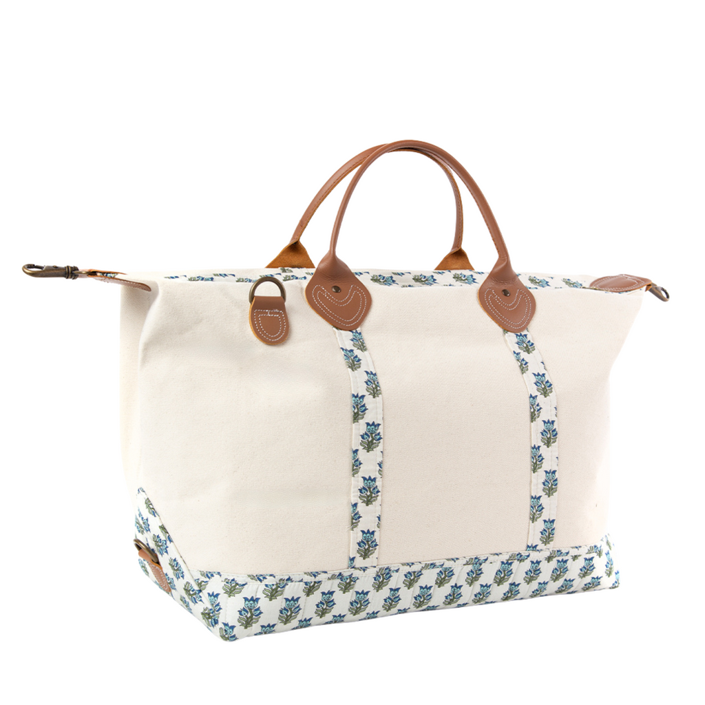 Monogrammed Block Print Weekender - The Well Appointed House