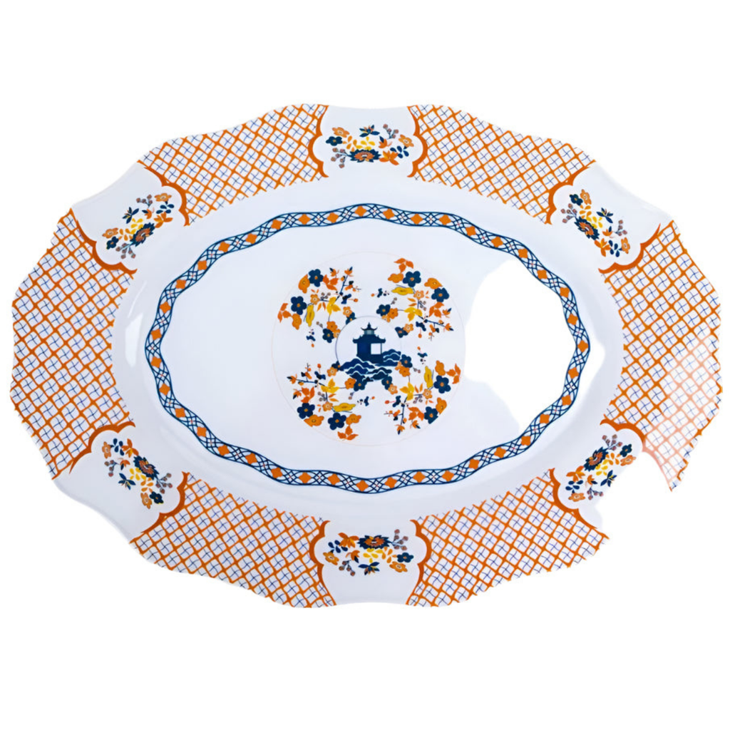 Blooming Sunset Pagoda Melamine Dinnerware Collection - TWAH