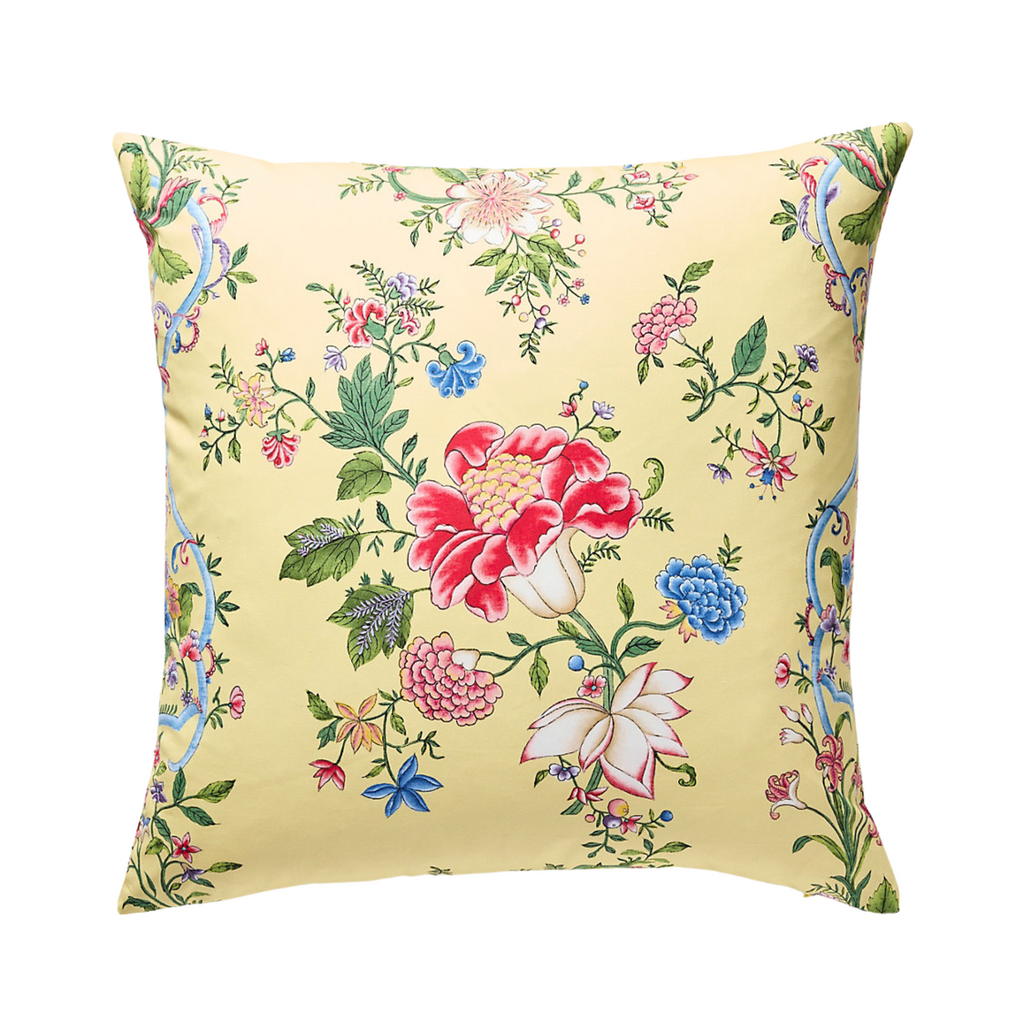 Camellia Trellis Pillow in Butter Blue - THE WELL APPOINTED HOUSE