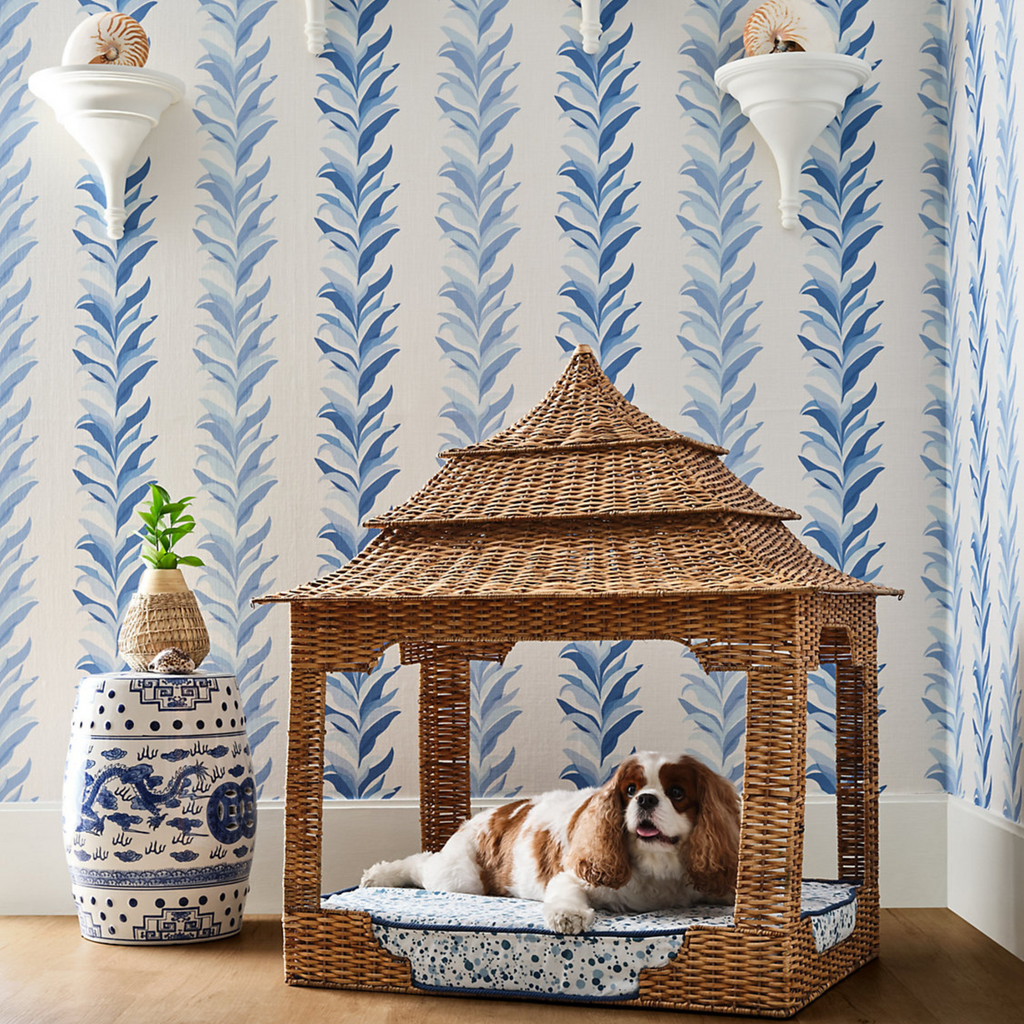 Chira Island Wallcovering in Blue Marine-THE WELL APPOINTED HOUSE