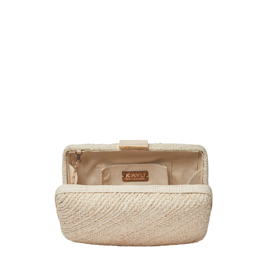 Carmen Woven Straw Clutch Bag in Natural - The Well Appointed House