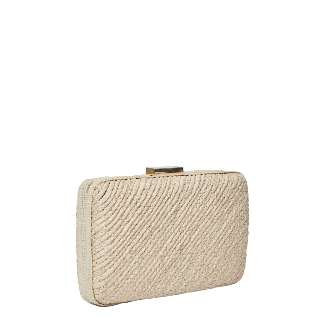 Carmen Woven Straw Clutch Bag in Natural - The Well Appointed House