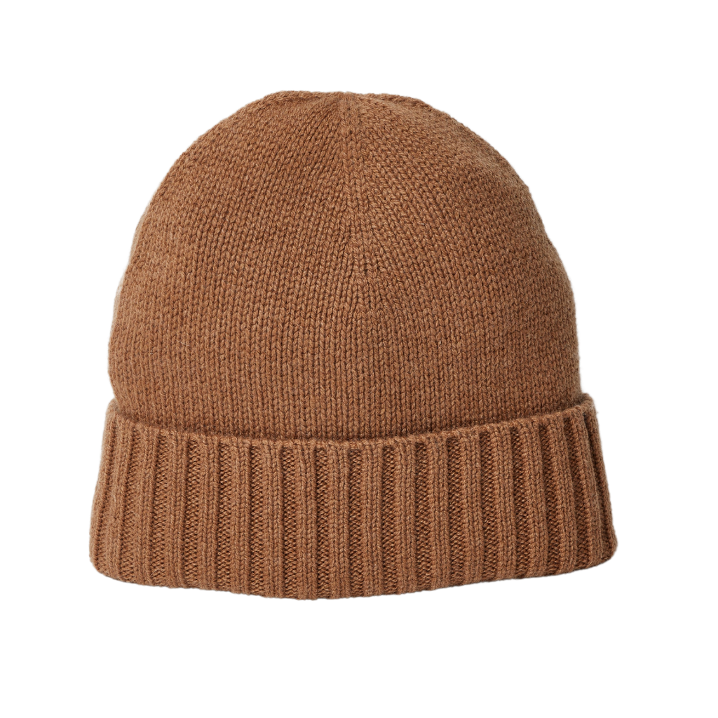 Cashmere Slouchy Cuff Beanie in Tobacco - The Well Appointed House