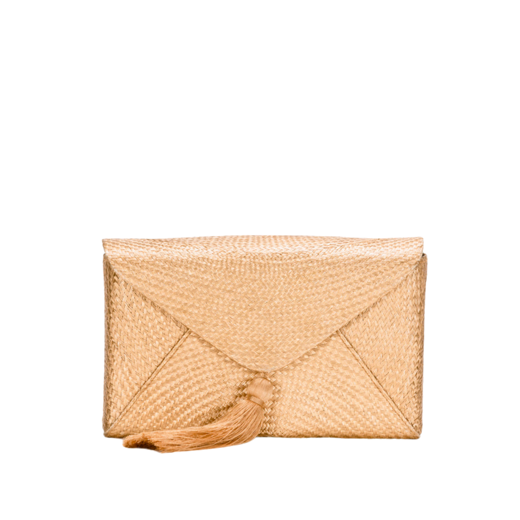 Cassia Straw Clutch Bag in Natural - The Well Appointed House