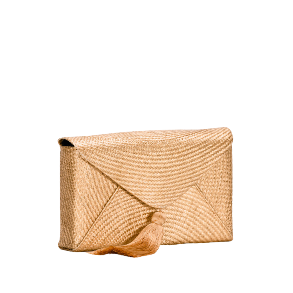 Cassia Straw Clutch Bag in Natural - The Well Appointed House