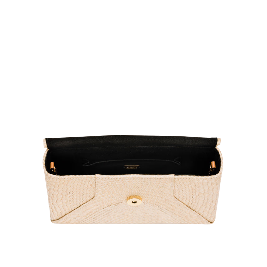 Cassia Straw Clutch Bag in White - The Well Appointed House