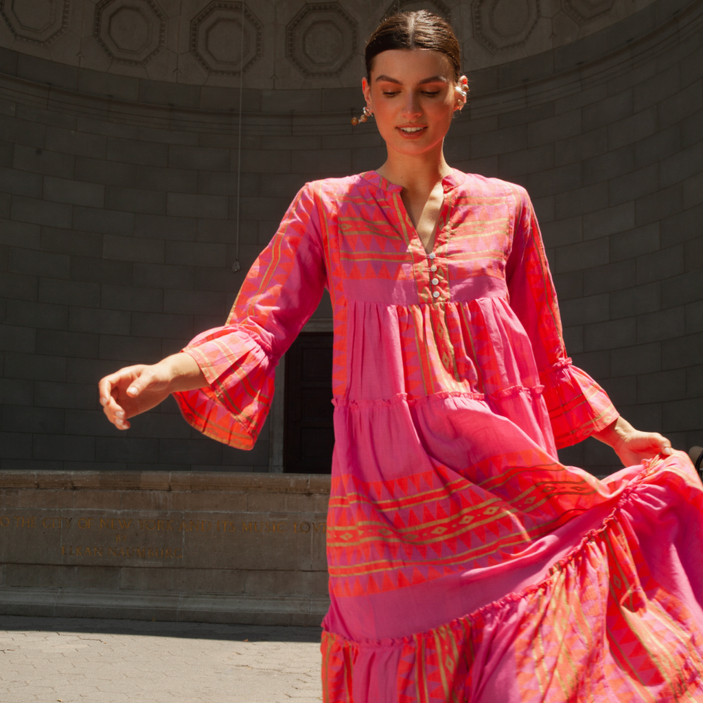 Catalina Long Dress in Fuchsia - The Well Appointed House