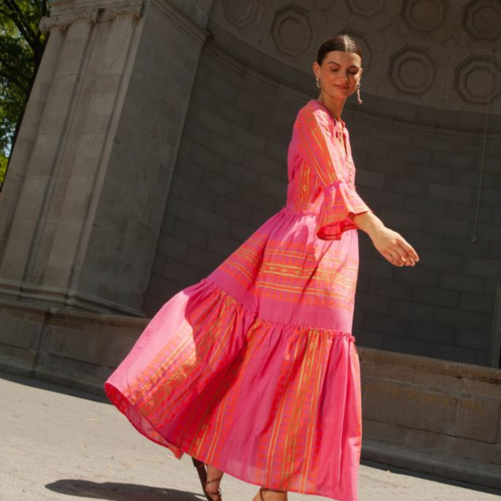 Catalina Long Dress in Fuchsia - The Well Appointed House