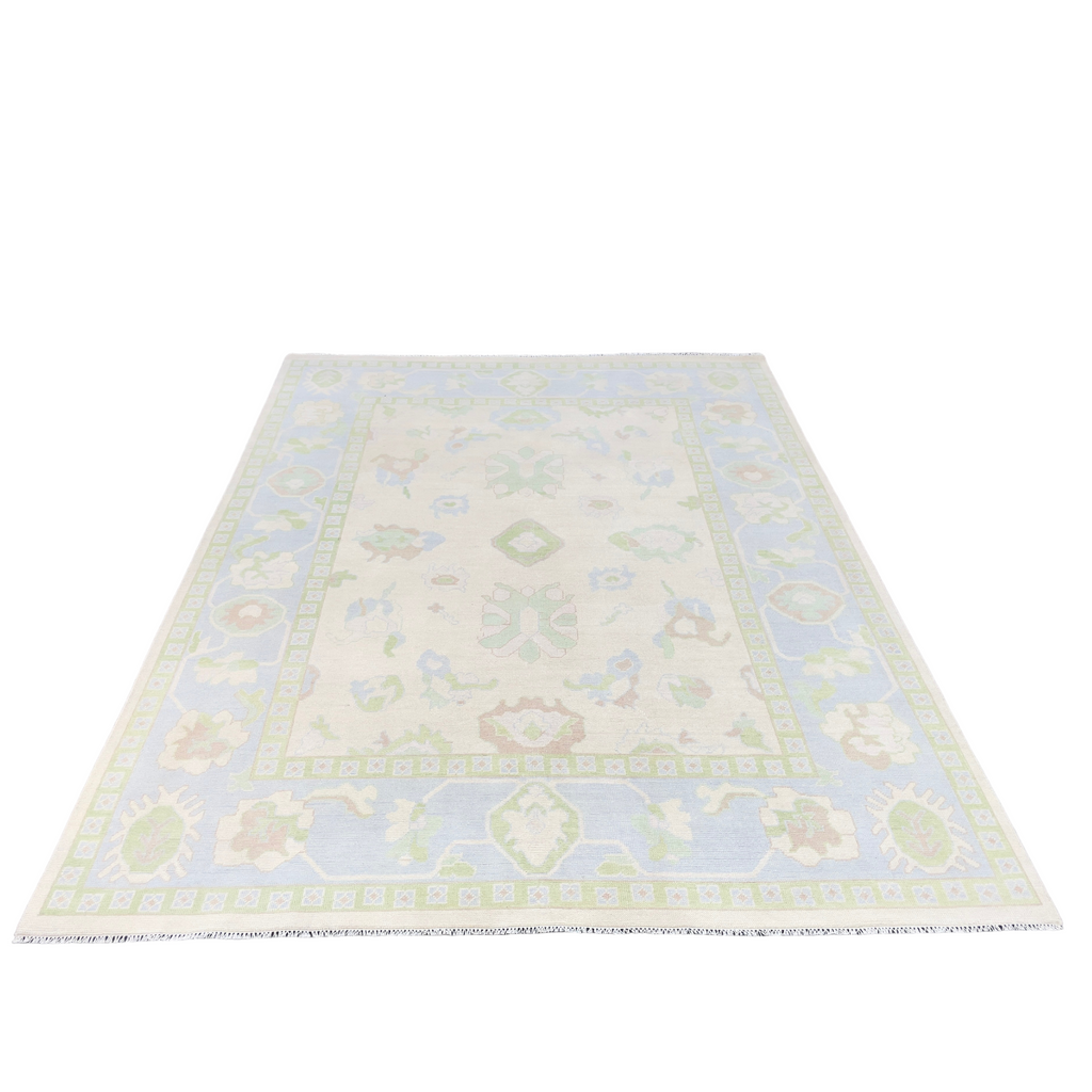 Chloé Oushak Rug in Bayberry Frost - The Well Appointed House