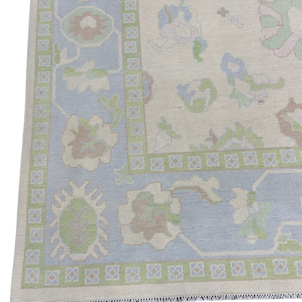 Chloé Oushak Rug in Bayberry Frost - The Well Appointed House