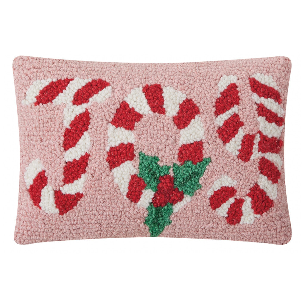 Christmas Candy Cane Joy Hook Pillow- The Well Appointed House