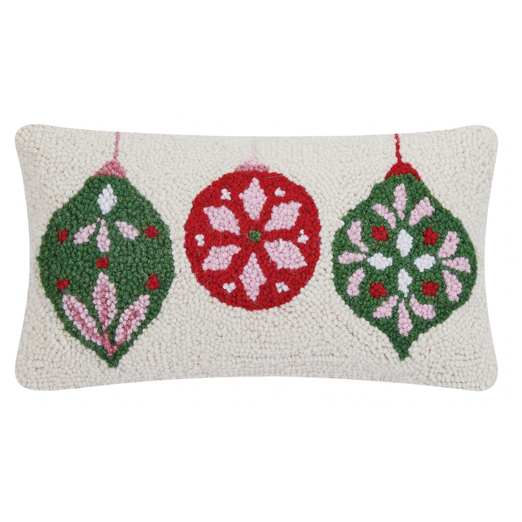 Christmas Folk Ornaments Decorative Hook Pillow-The Well Appointed House