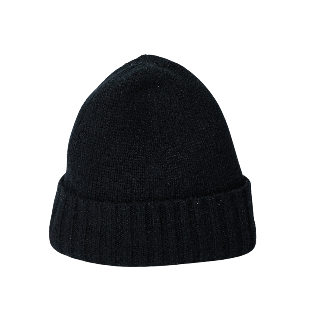 Classic Cashmere Slouchy Beanie in Black - The Well Appointed House