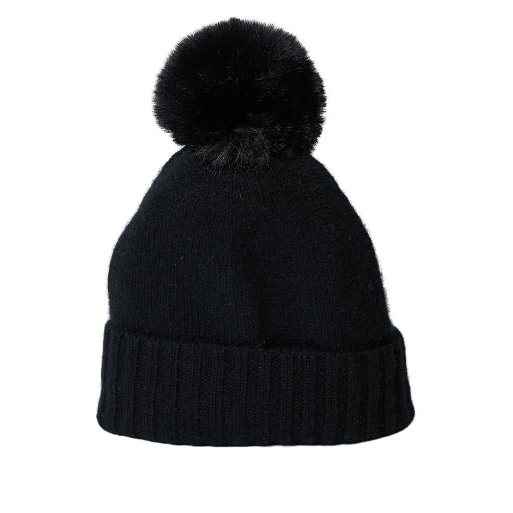 Classic Cashmere Slouchy Beanie in Black - The Well Appointed House