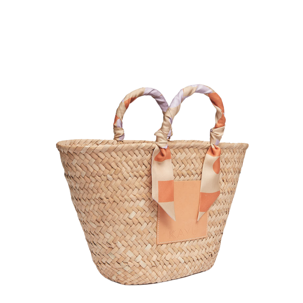 Clementine Straw Scarf Tote Bag in Multi  The Well Appointed House