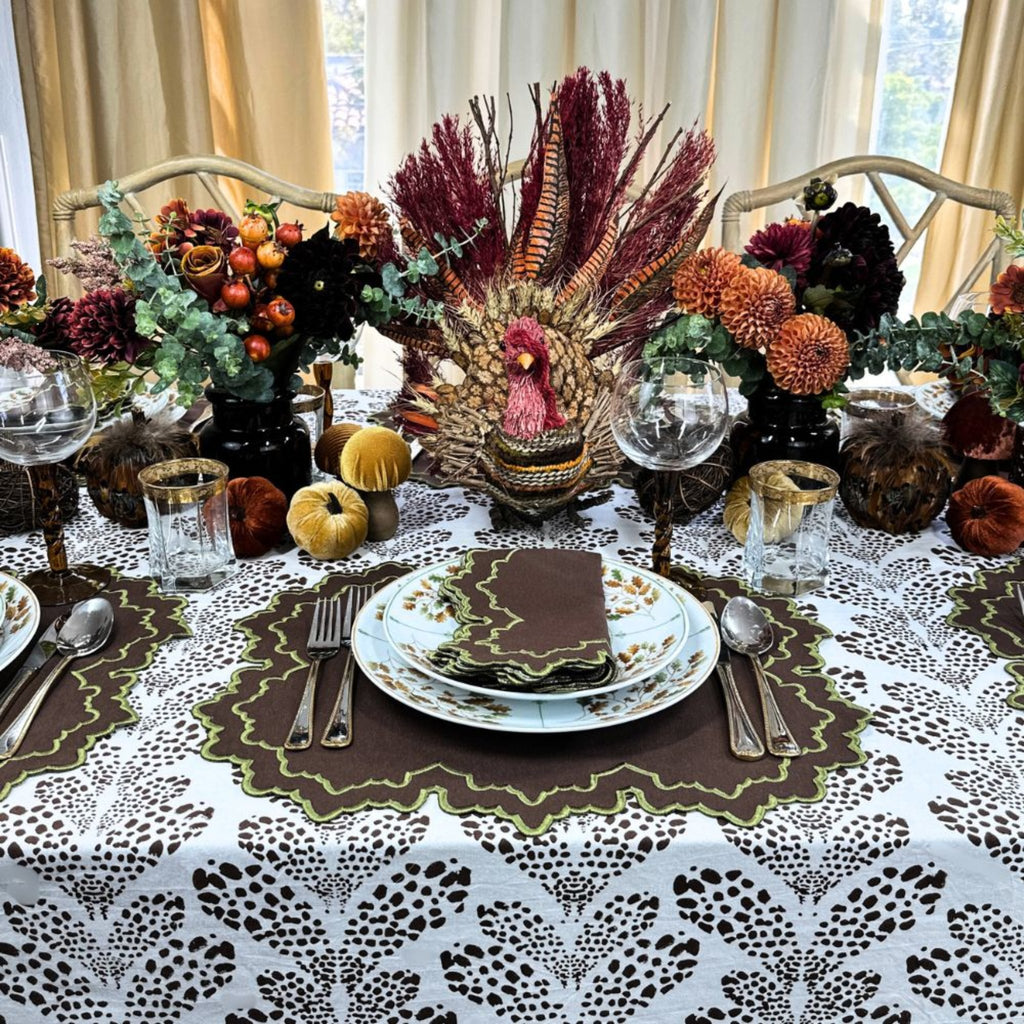 Cocoa Kelli Tablecloth - The Well Appointed House