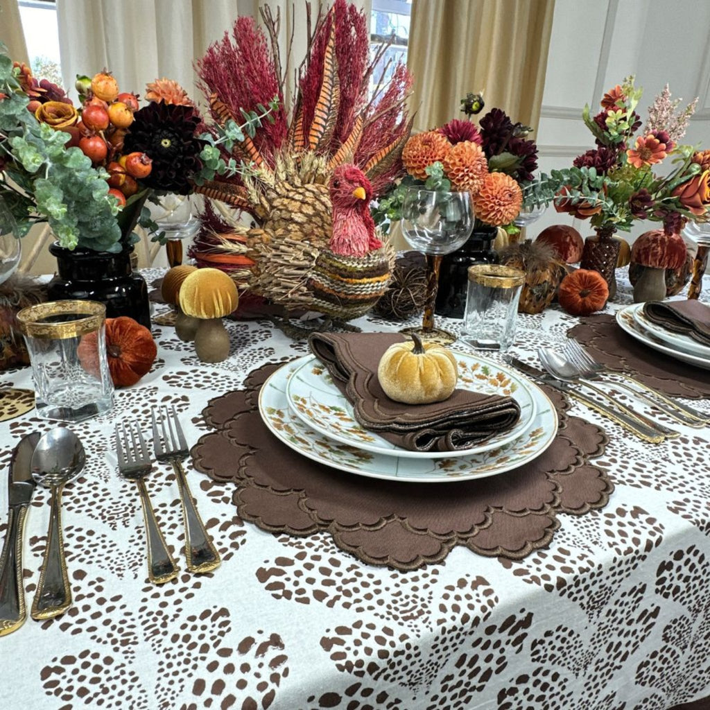 Cocoa Kelli Tablecloth - The Well Appointed House