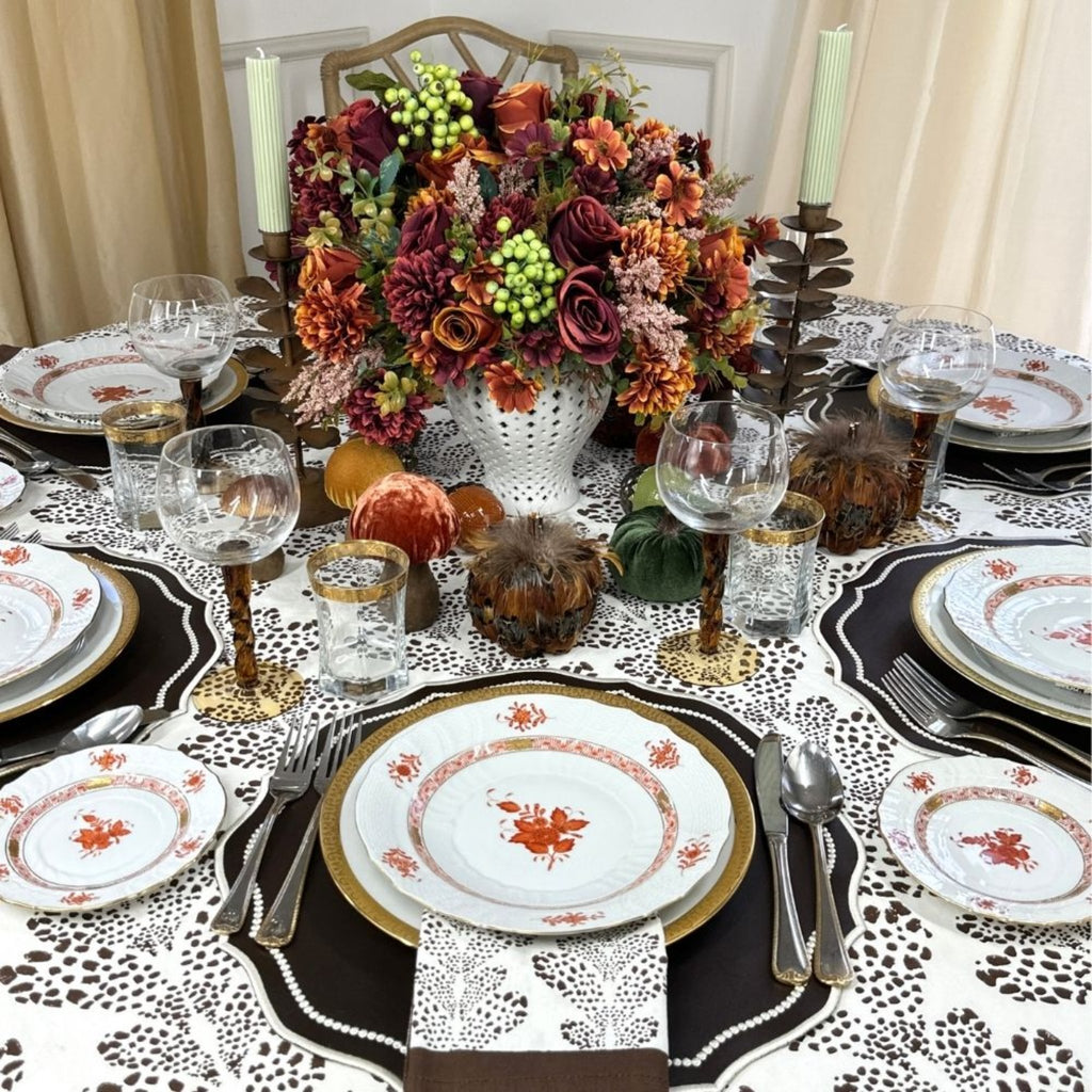 Cocoa Kelli Tablecloth - The Well Appointed House