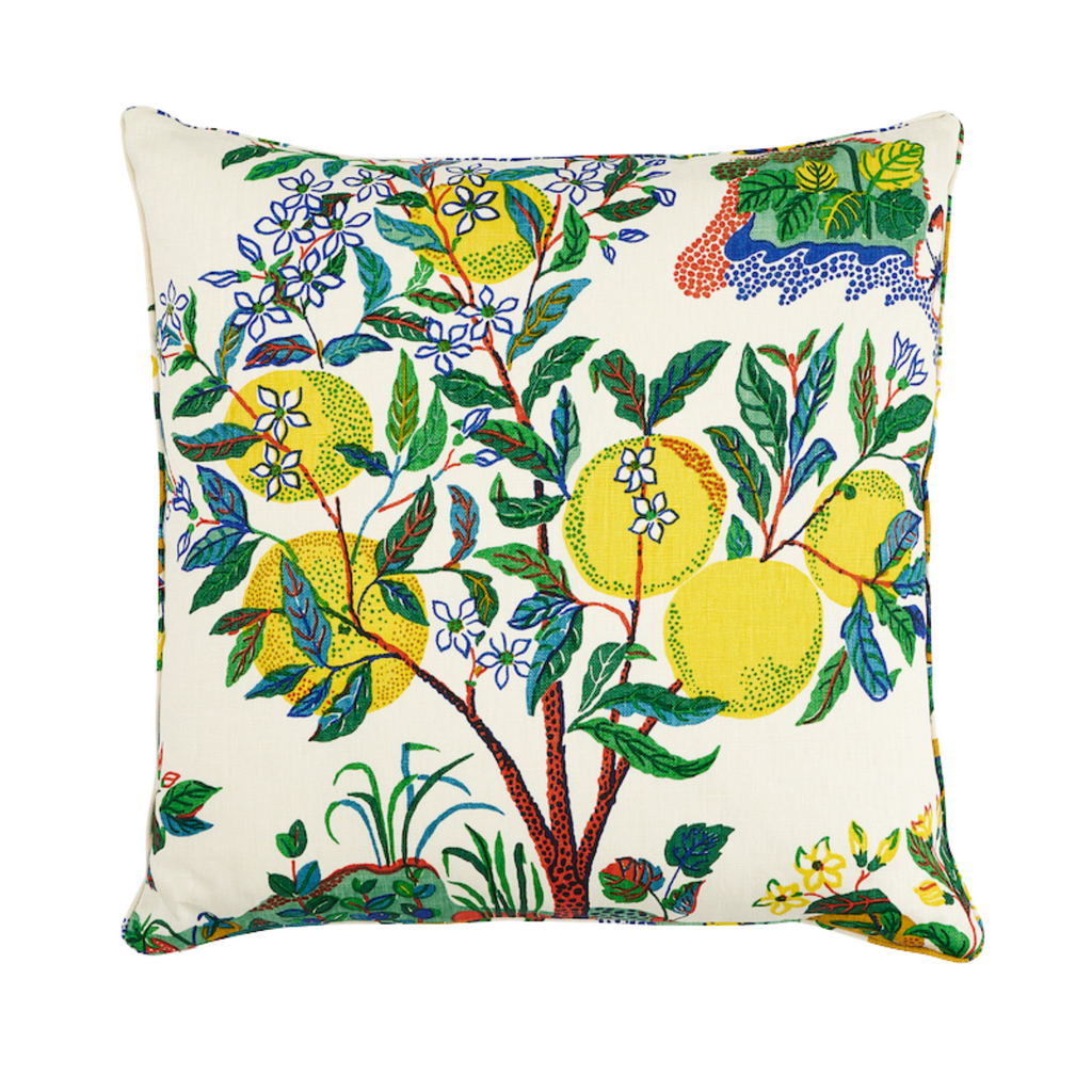 Colorful Citrus Garden Print  22" Throw Pillow - The Well Appointed House