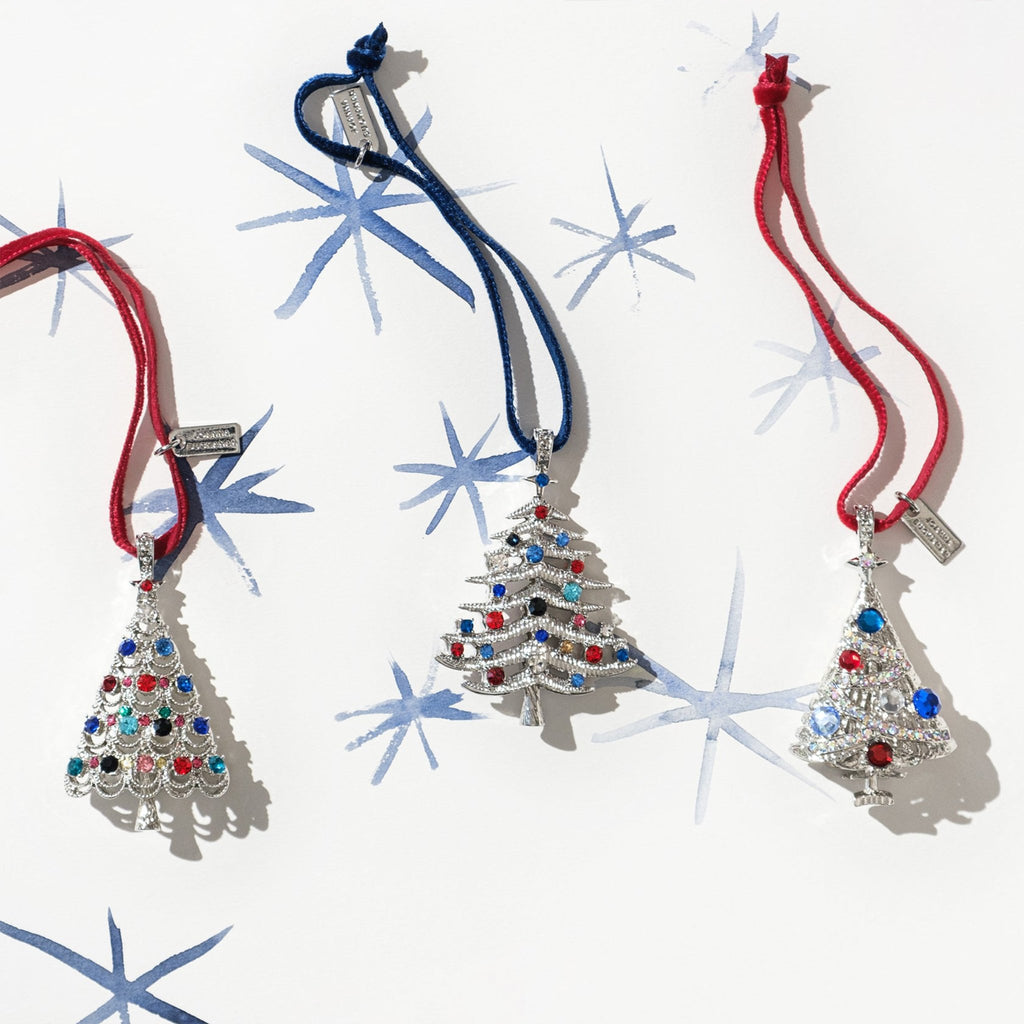 Christmas Tree Hanging Ornament Boxed Gift Set, Silver - The Well Appointed House