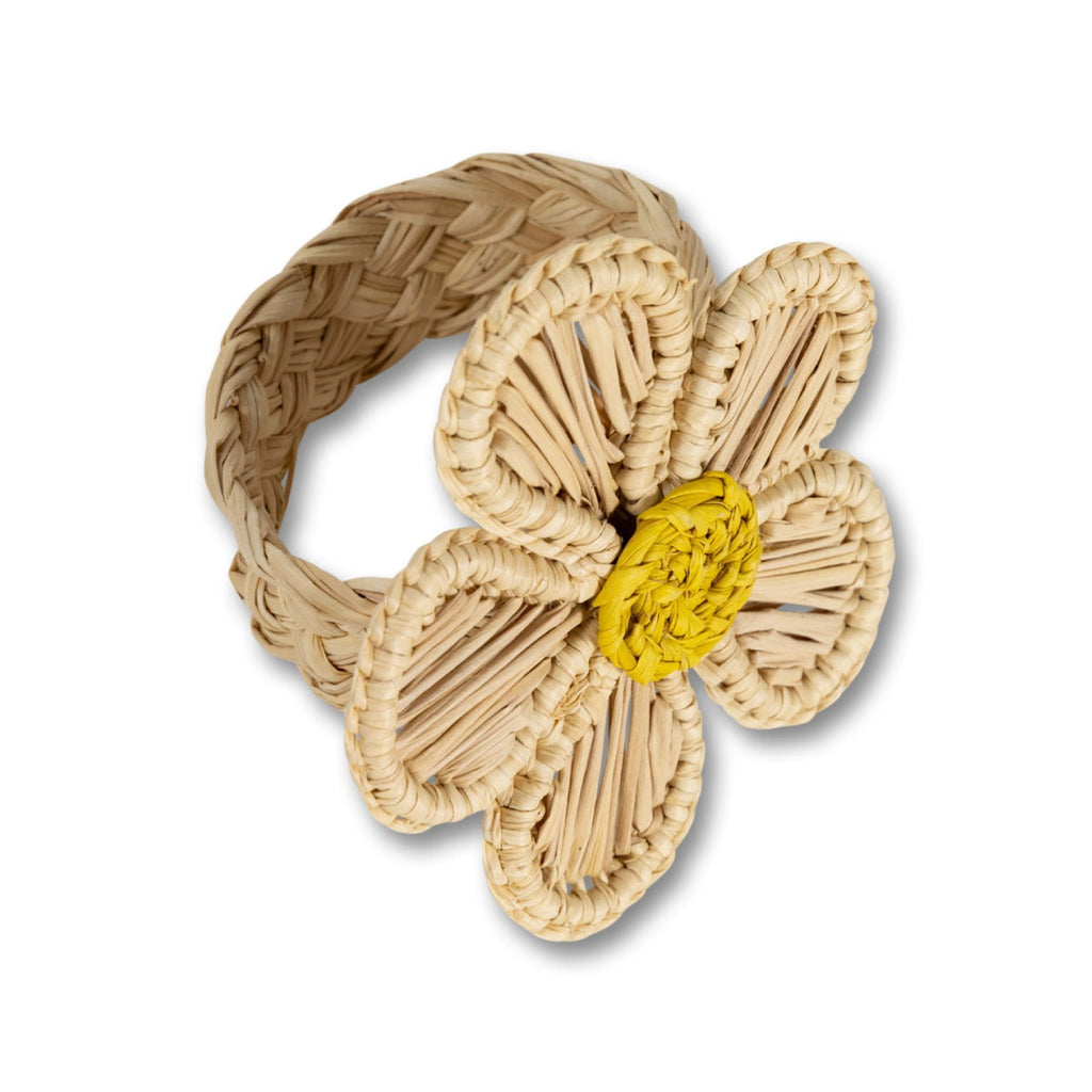 Raffia Napkin Ring in Daisy - The Well Appointed House