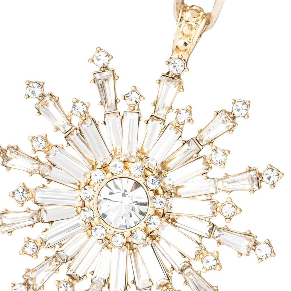 Dazzling Snowflake Hanging Ornament, Crystal - The Well Appointed House