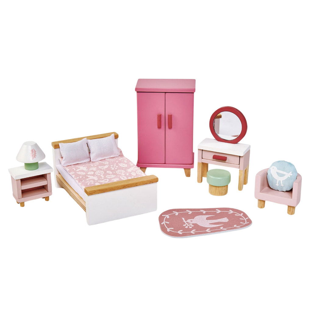 Dolls House Bedroom Furniture Kids Toy - The Well Appointed House