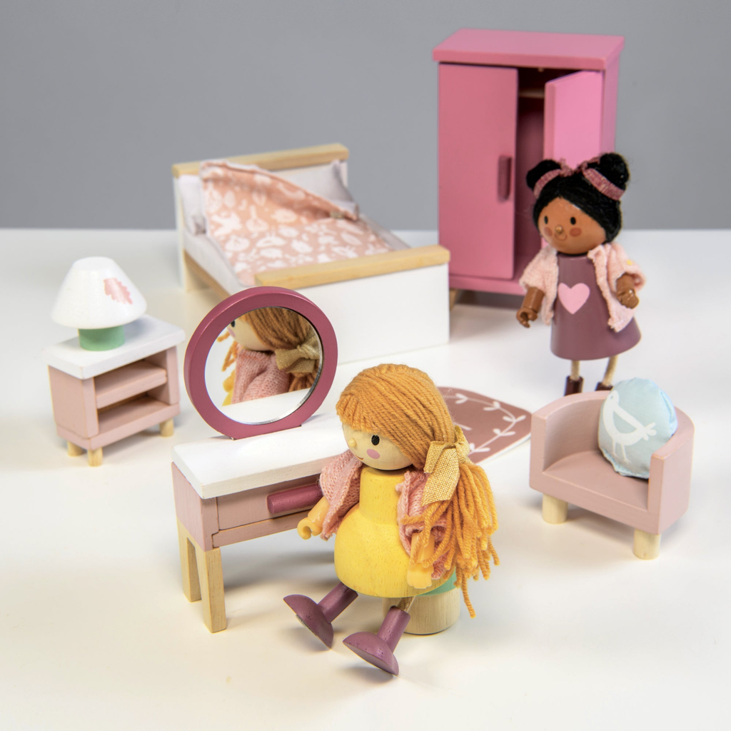 Dolls House Bedroom Furniture Kids Toy - The Well Appointed House