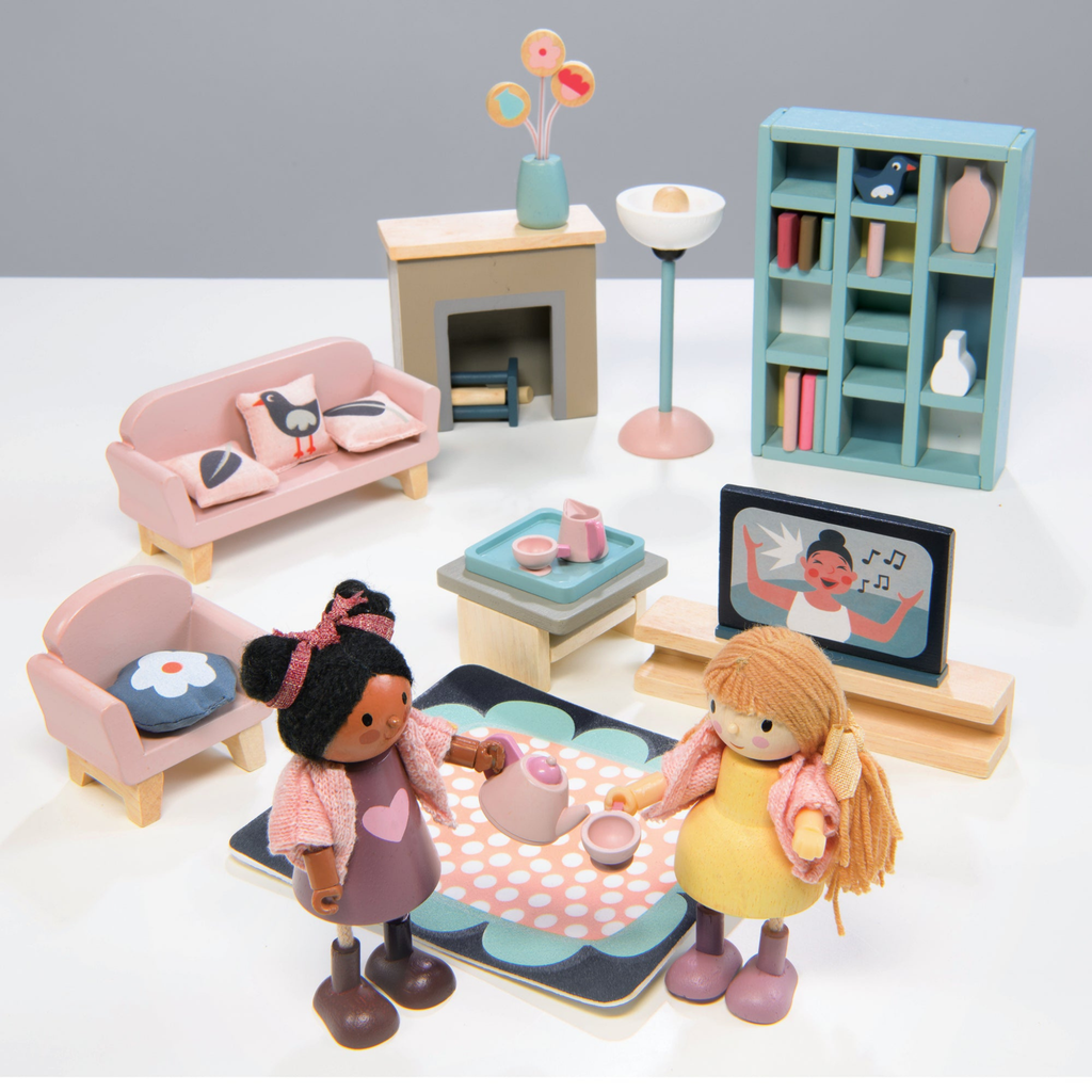 Dolls House Sitting Room Furniture Kids Toy - The Well Appointed House