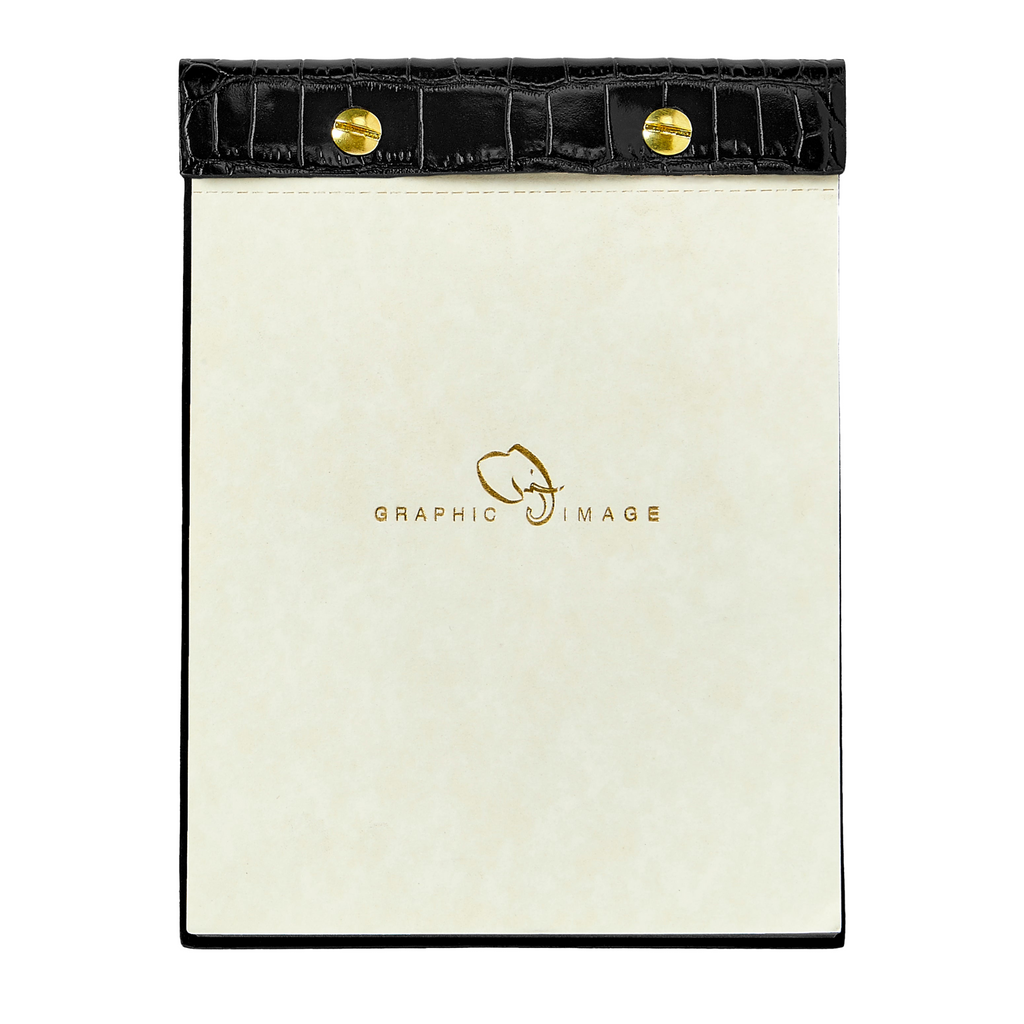 Embossed Croc Leather Desk Notepad - The Well Appointed House 