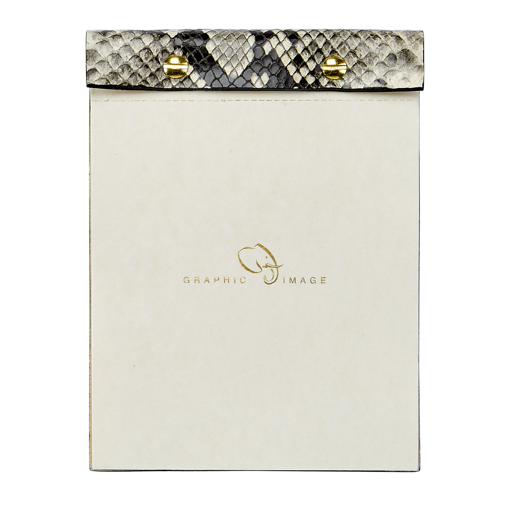 Embossed Python Leather Desk Notepad - The Well Appointed House