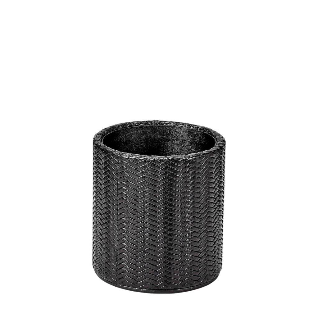 Embossed Python Leather Pencil Cup - The Well Appointed House