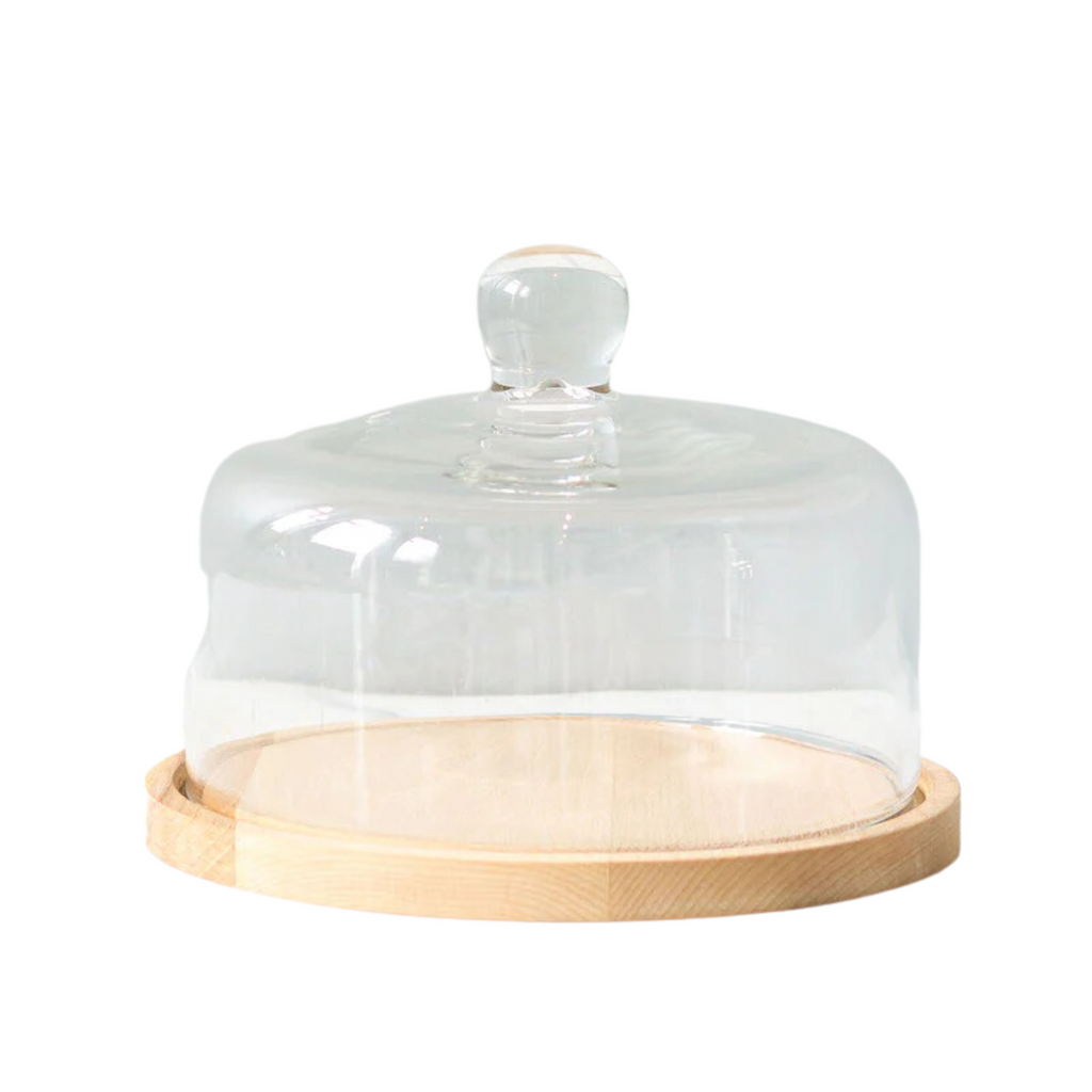 Small Glass Dome with Wood Base - The Well Appointed House