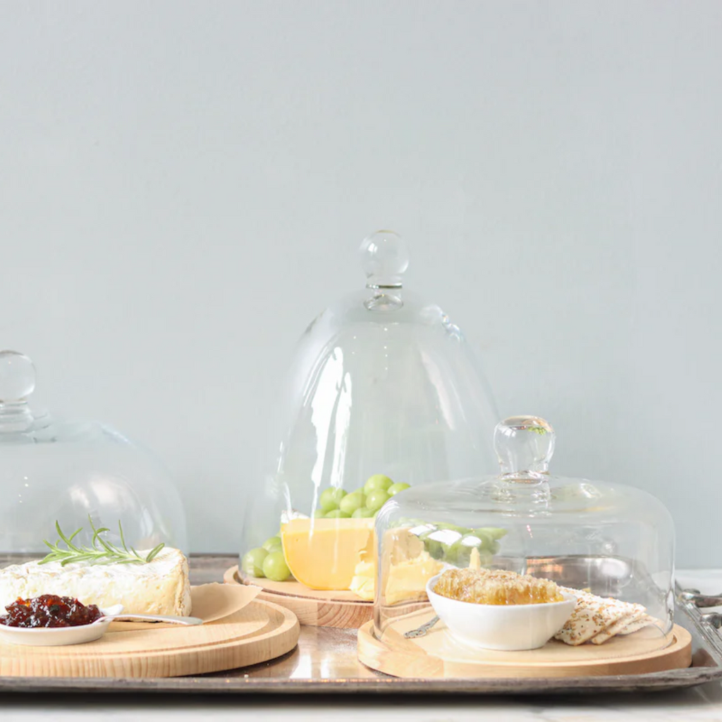 Small Glass Dome with Wood Base - The Well Appointed House