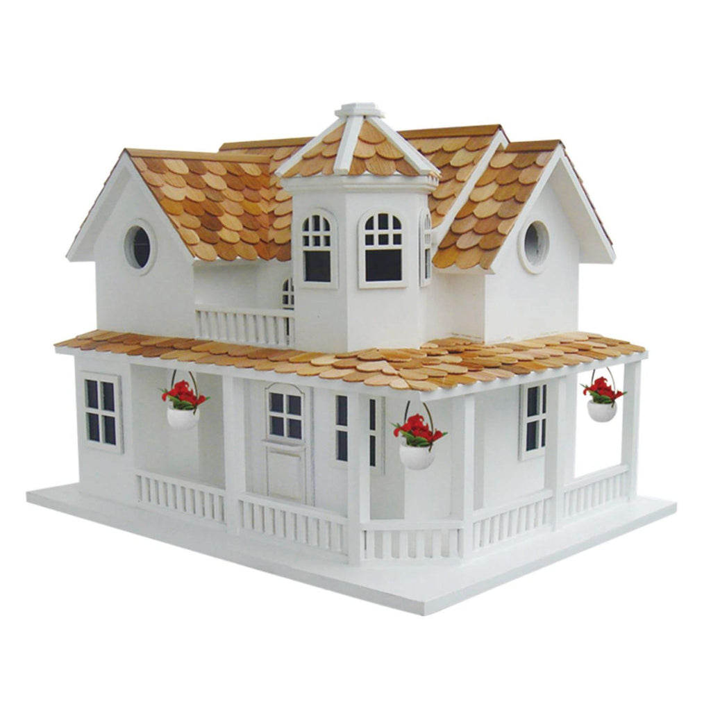 Farmhouse Cottage Birdhouse in White- The Well Appointed House