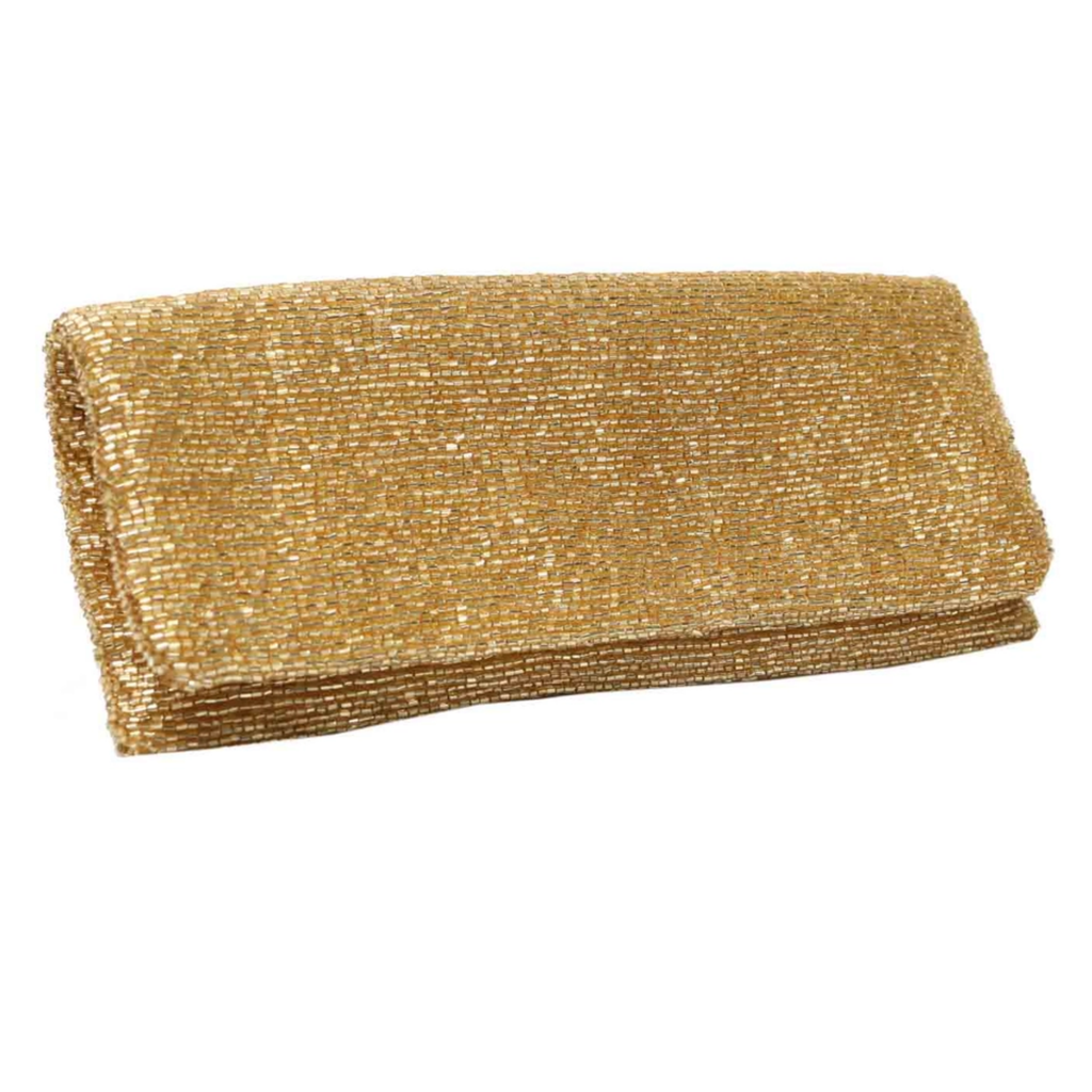 Gold Fold Over Clutch Purse - The Well Appointed House