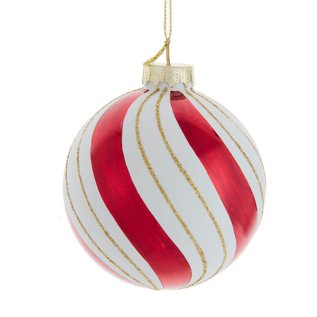 Gold, Red and White Ball Ornaments - The Well Appointed House