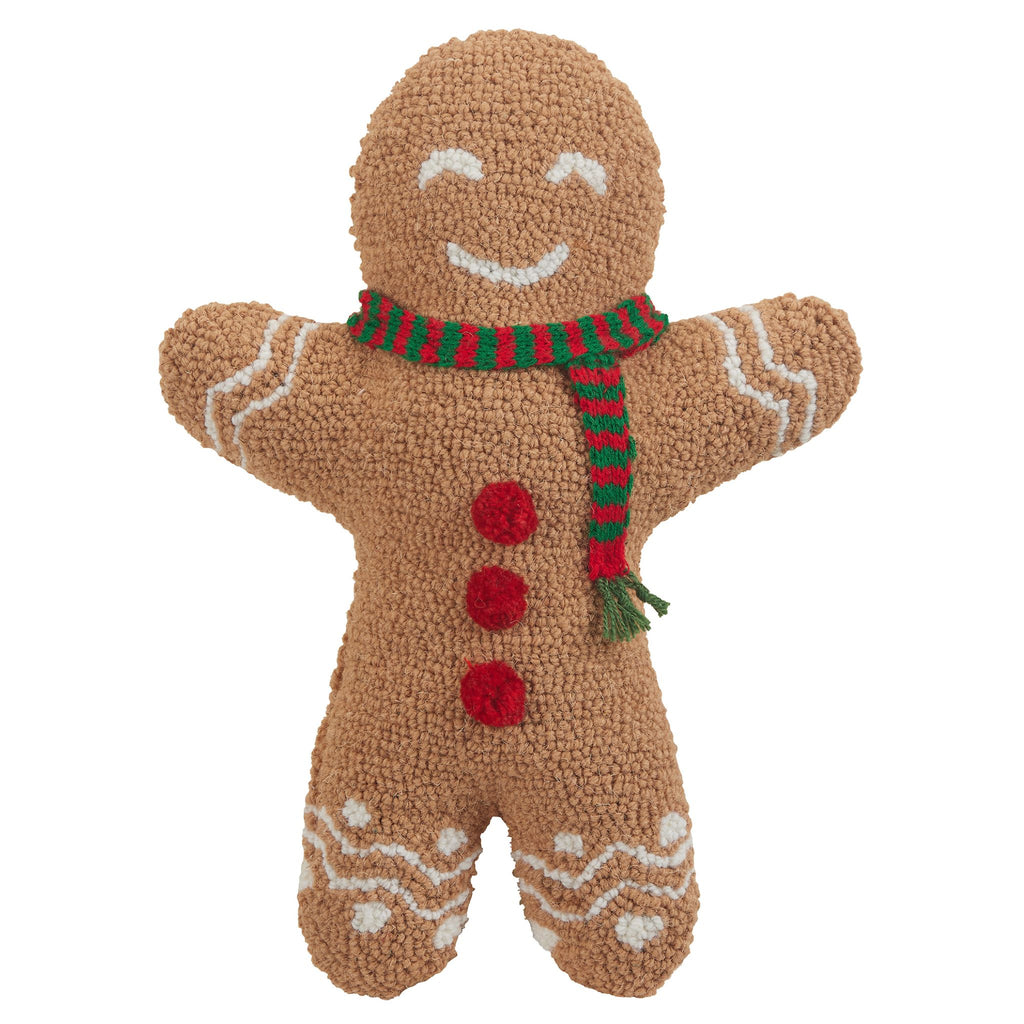 Gingerbread Man Decorative Hook Pillow- The Well Appointed House