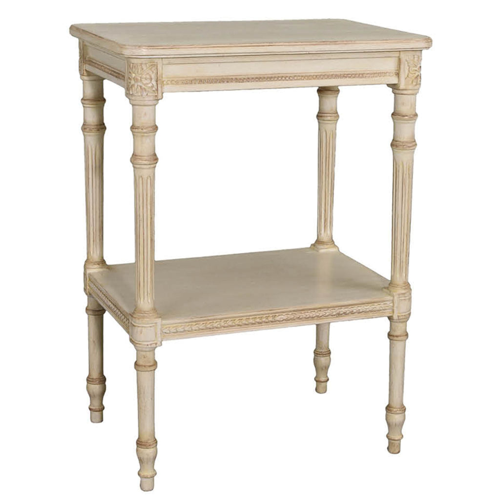 Handmade French Small Two Shelf Side Table-The Well Appointed House