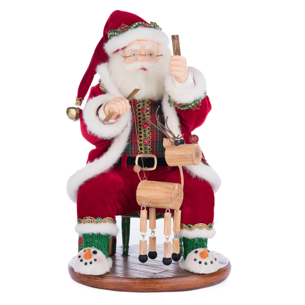 Holiday Magic Santa With Marionette Christmas Decoration - The Well Appointed House